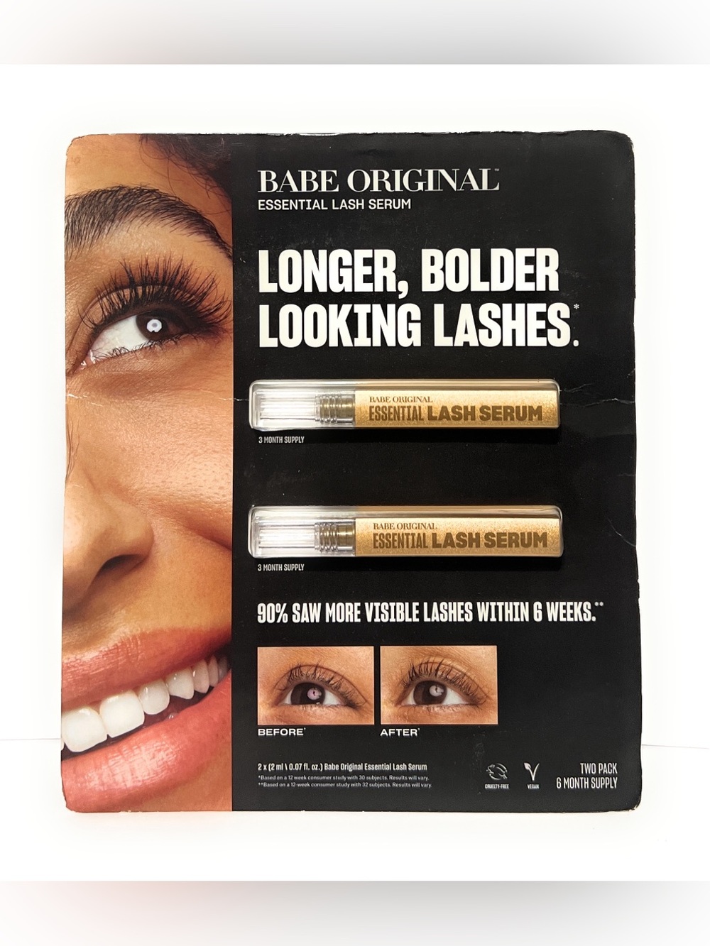 Babe Essential Lash Serum, 2 pk NIB, 6 Month Supply